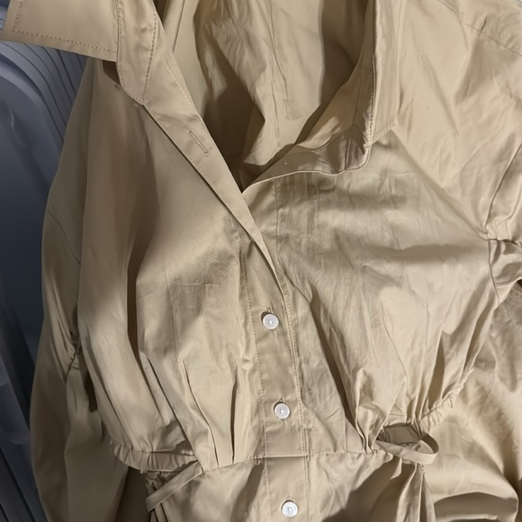 NEW Derek Lam 10 Crosby Tan Jayce Cutout Shirtdress Size 10 - Picture 4 of 6